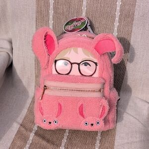 Loungefly Ralphie Pink Fuzzy Bunny Backpack